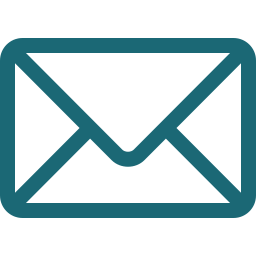 Outline of a teal envelope