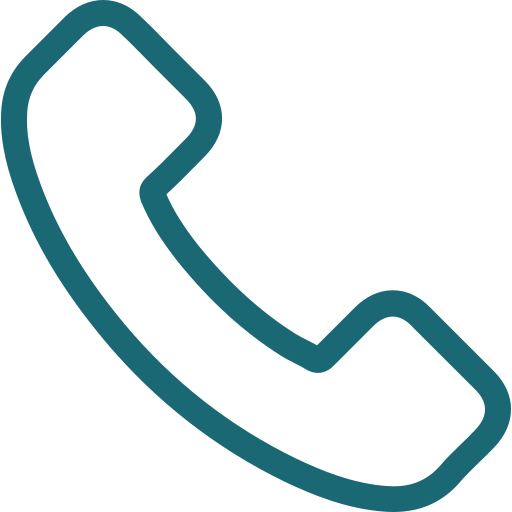 Outline of a teal telephone